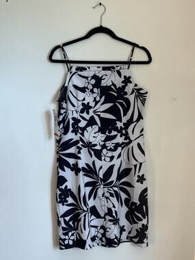 Vintage New Y2K Floral Dress Hawaiian 2000s 90s Surfer Mini Womens 8 Y2K Coastal